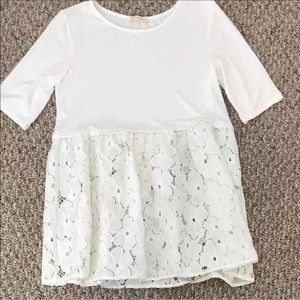 Stevie & Co. white lace tee