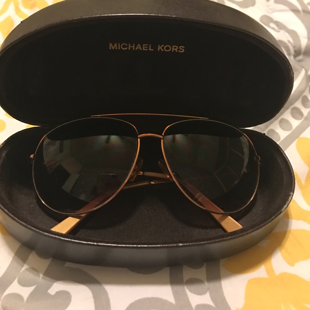 Michael Kors rose gold aviators