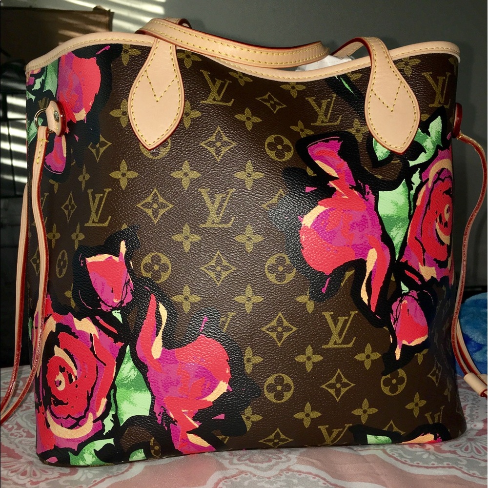Louis Vuitton Neverfull Roses Stephen Sprouse
