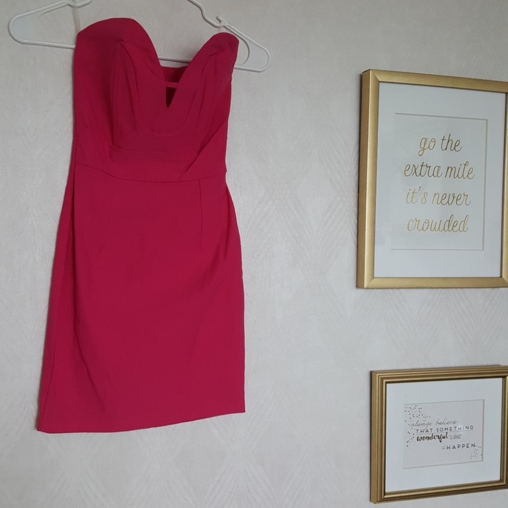 Hot pink Haute dress..