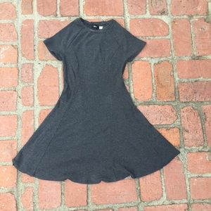 Dark grey BDG ribbed mini fit and flare dress
