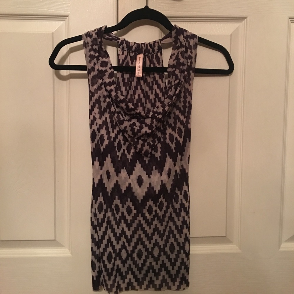 Sweet Pea Tank Blouse, tan/brown color, size small