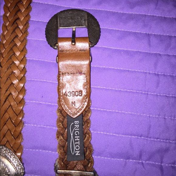 Vintage Brighton Brown Leather and Silver Belt main image 4