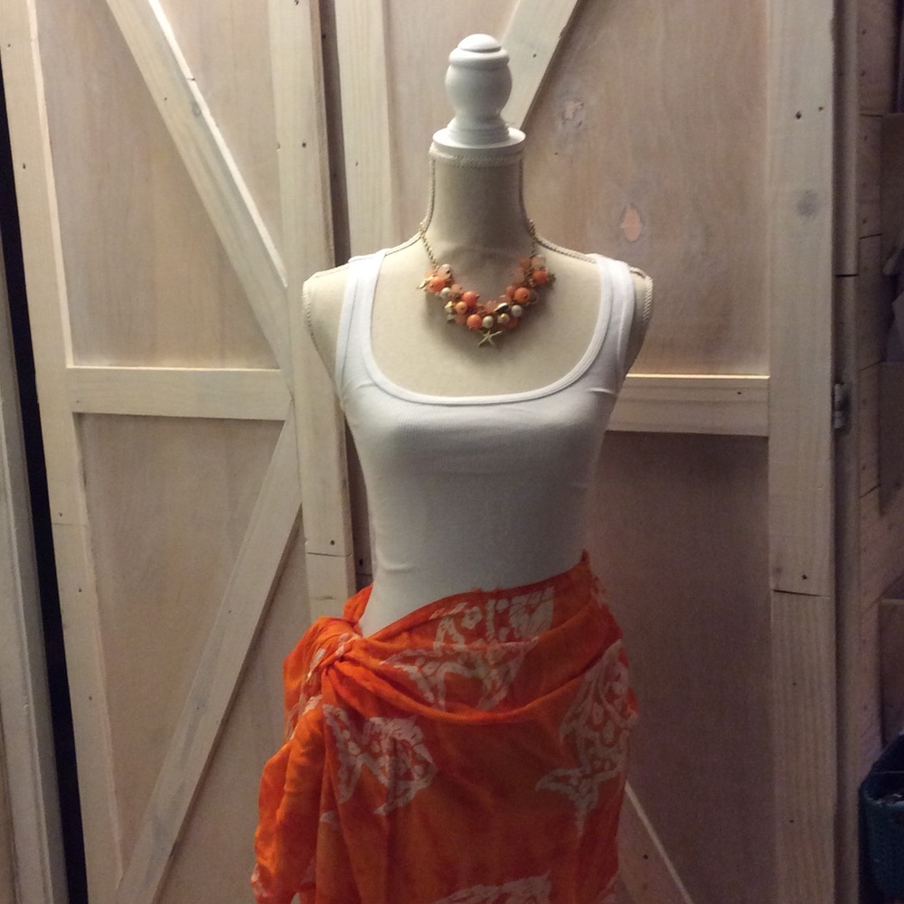 ORANGE FISH SARONG NWT