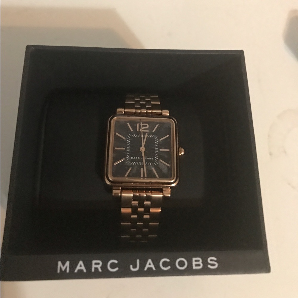 Marc jacobs rose gold square face women's watch.