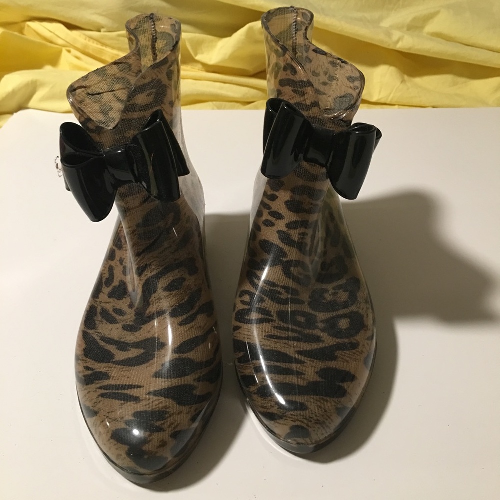 Cheetah Print Rain Boots