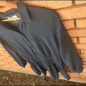 NWT madewell shirred indigo dress