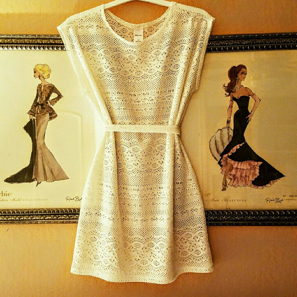 SOLD! Vintage lace dress w slip