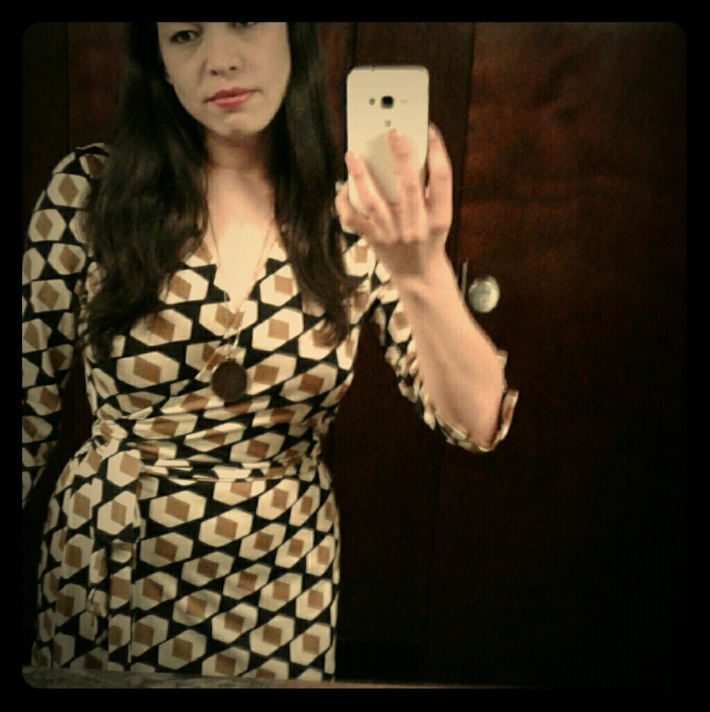 SOLD!  DVF Original Wrap 100% Silk Dress