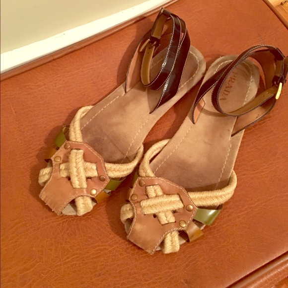 Prada Rope and Patent Leather Sandals - Picture 3 of 4