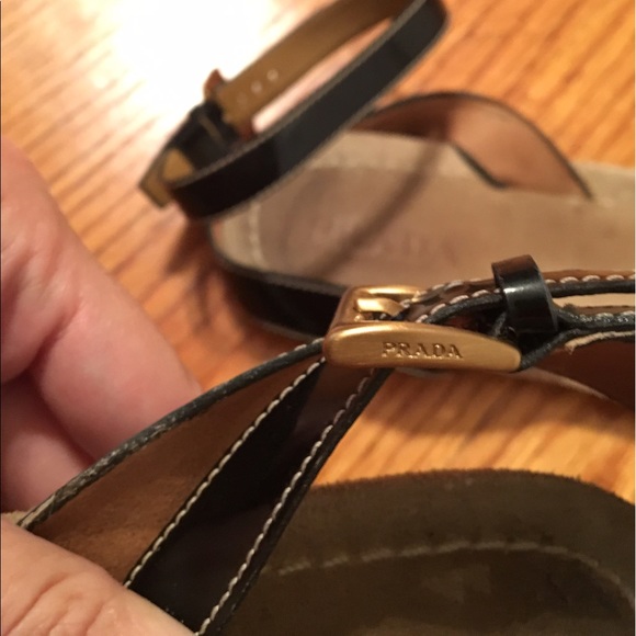 Prada Rope and Patent Leather Sandals - Picture 2 of 4