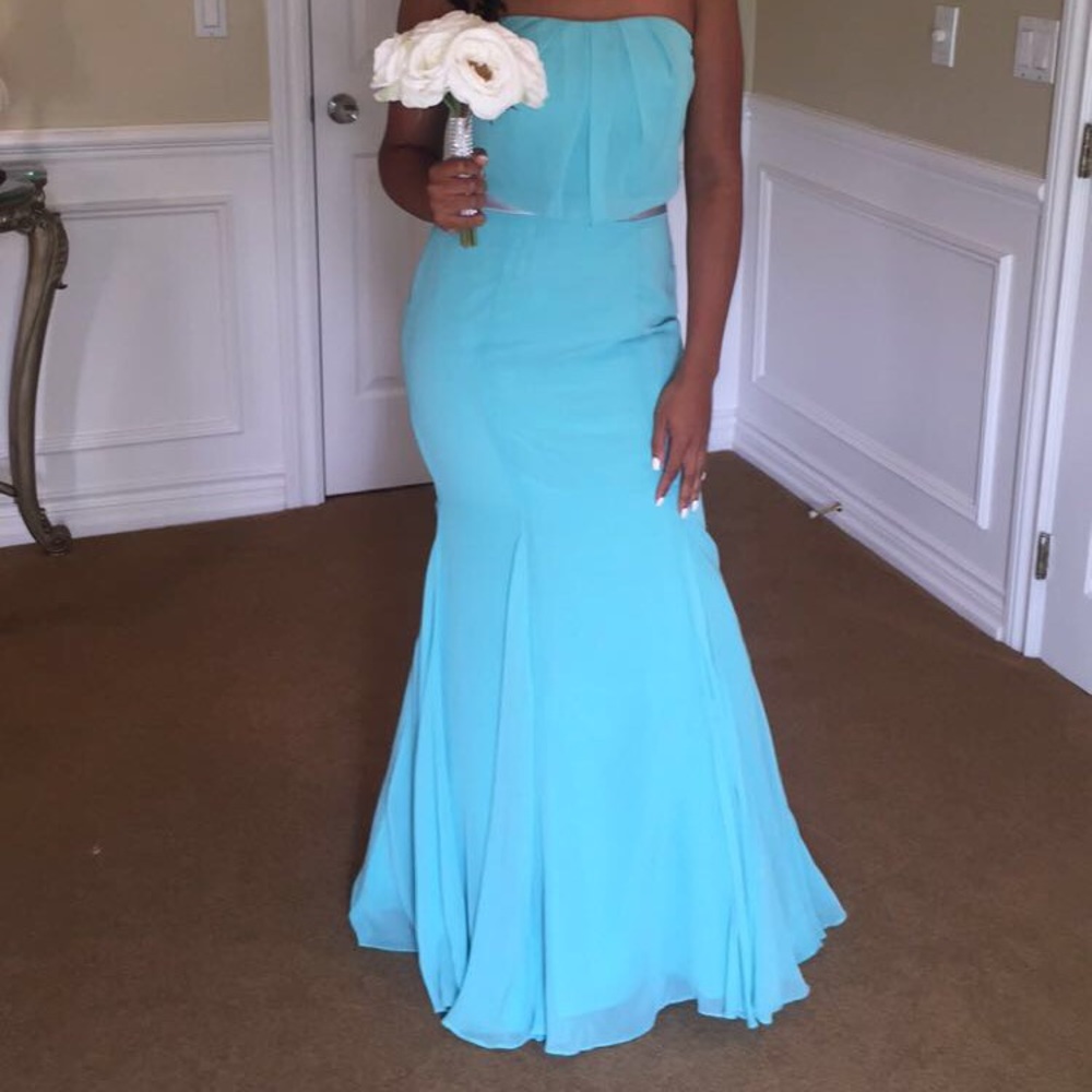 Tiffany blue bridal dress