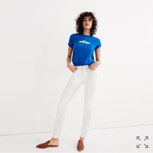 White Madewell High Rise Skinny Jeans
