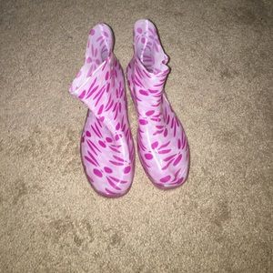 Pink rain boots/ garden boots