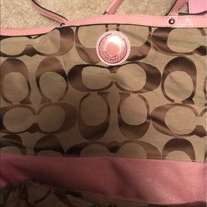 Pink Coach Shoulder Bag