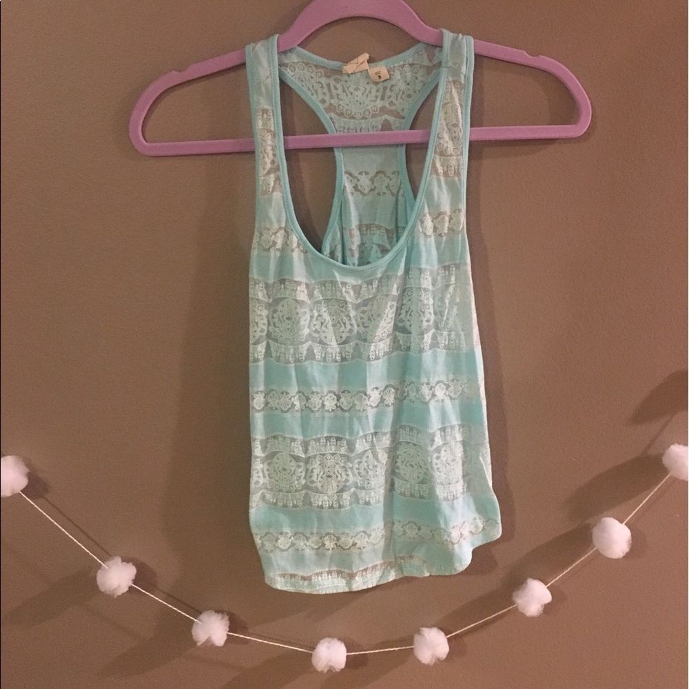 Blue and White Tank Top