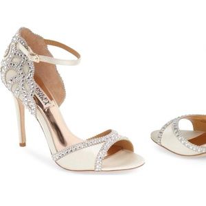 Badgley Mishka Peep Toe Wedding Shoe