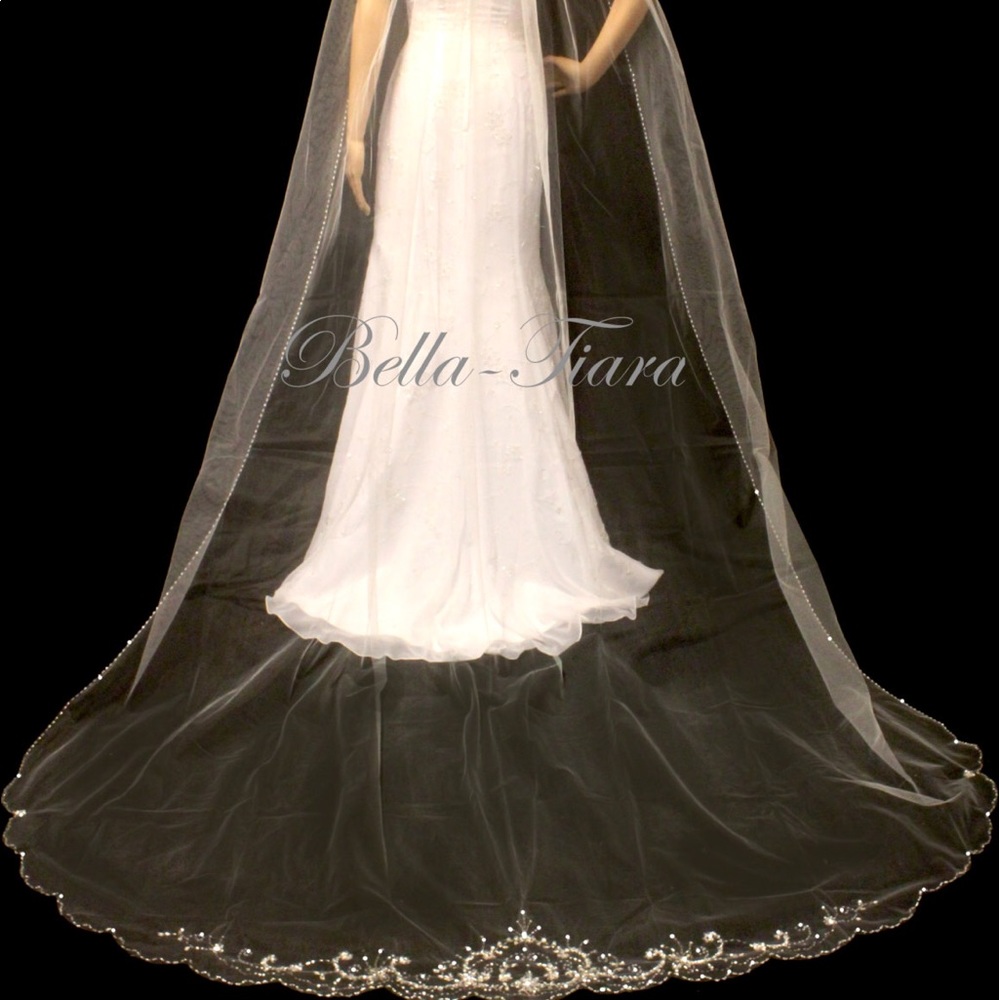 CUSTOM. ORDER - Beaded cathedral wedding veil