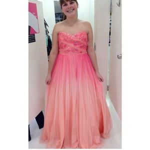 Pink to Peach Ombré Prom Dress