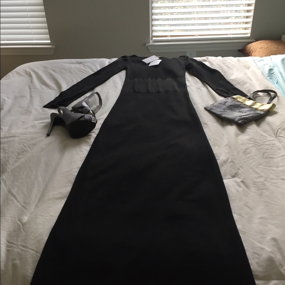 NWT Black lightweight knit sexy dress