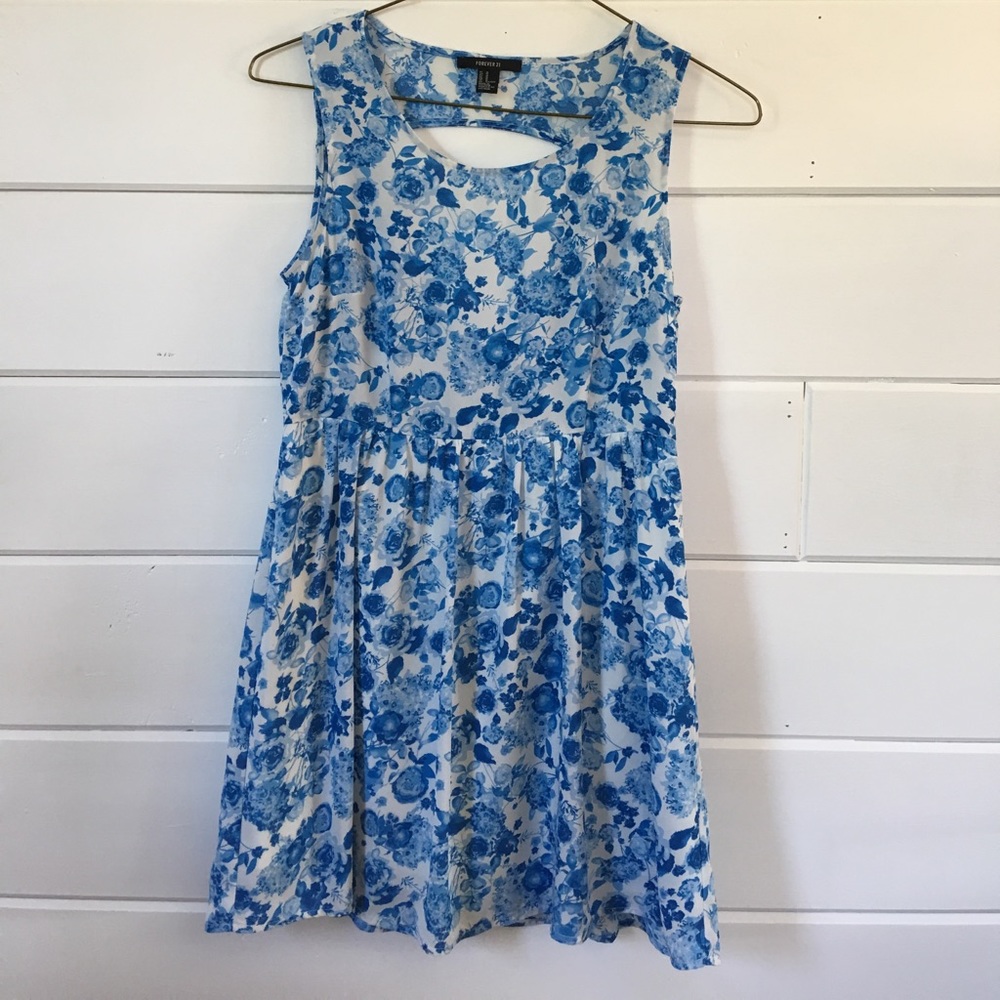 Forever 21 Blue Floral Dress