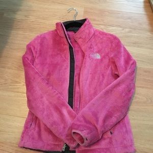 Women's XS hot pink fuzzy north face. NEW