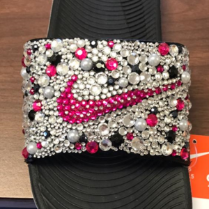 Bedazzled Nike Slides