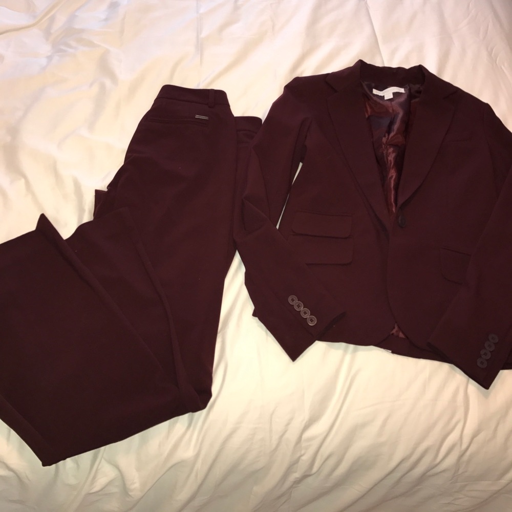 New York & Company women's pantsuit top 4 pants 6