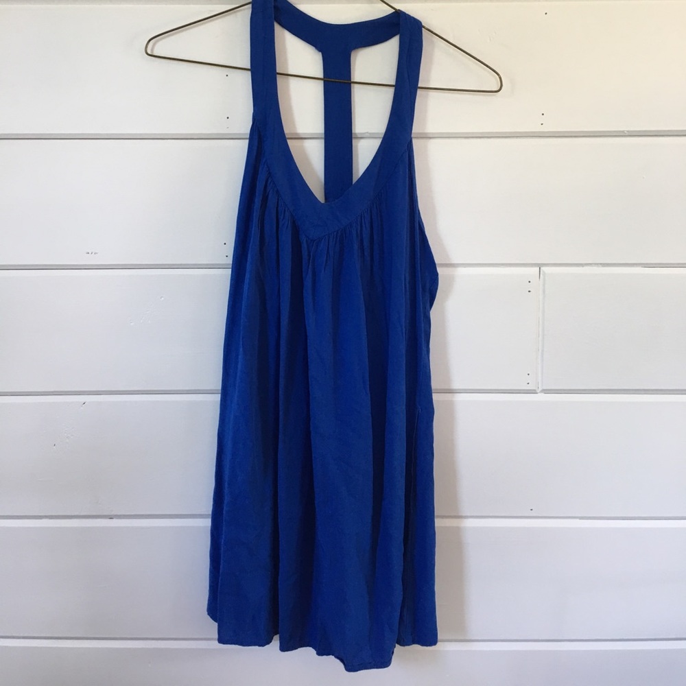 Blue T-strap Dress