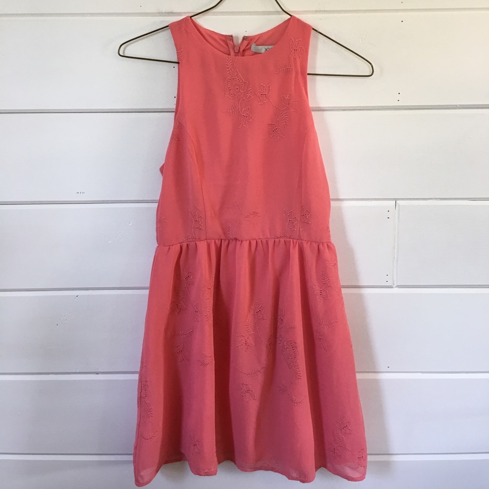 Forever 21 Pink Embroidered Dress