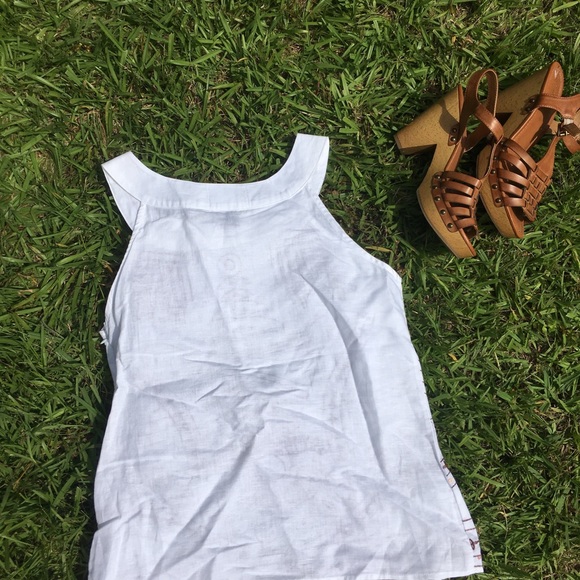 Cynthia Rowley embroidered linen top, sz M, NWOT - Picture 5 of 6