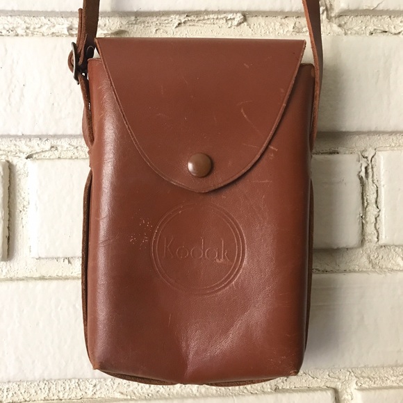 Kodak Snapsack - Cute Leather Crossbody Purse Vtg - Picture 2 of 8