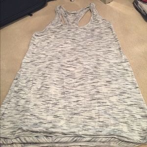 Gray and white heather tank top