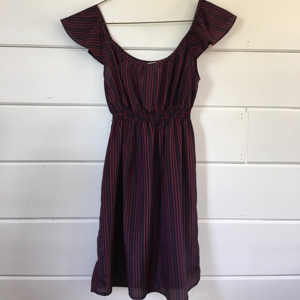 The Heritage Brand Red and Blue Striped Dress