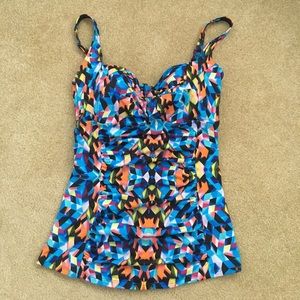 Torrid geometric tankini top