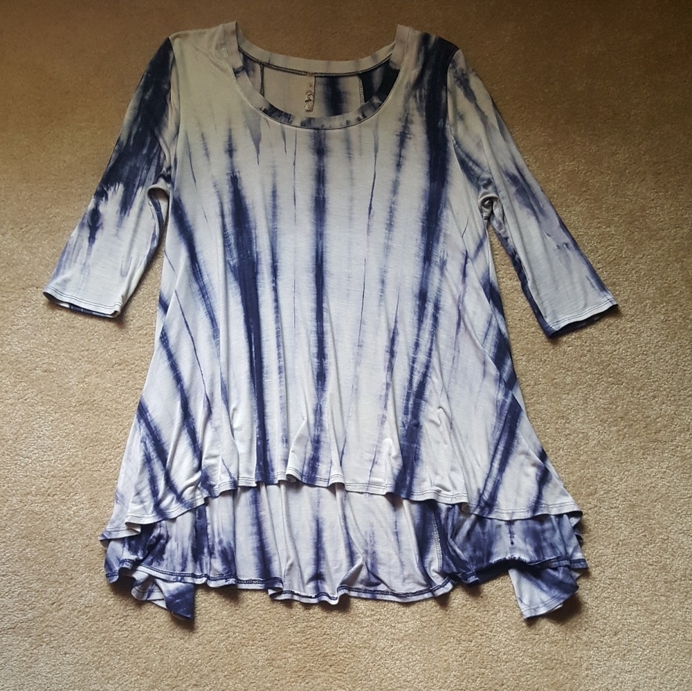 EUC, High-Low Tie-Dye Tunic, Size Medium