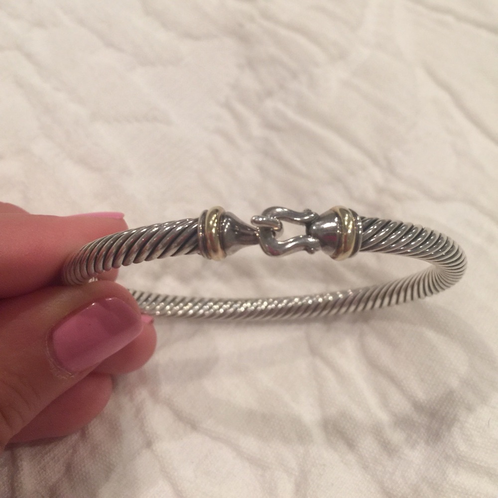 David Yurman classic buckle bracelet with 18k gold