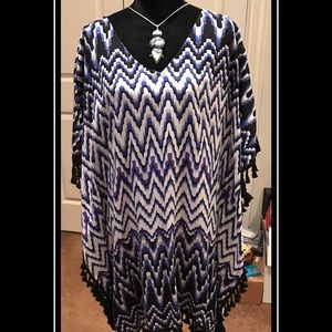 A poncho style dress. JustFab size XL.
