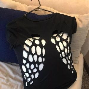 Angel wing cutout shirt