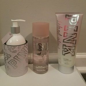 PINK - ISLAND GLOW  Lotion,body scrub and spray