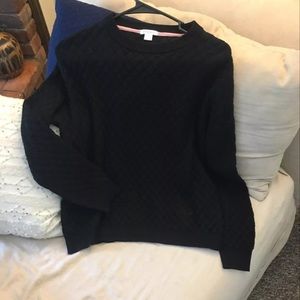 Xhilaration black quilted sweater