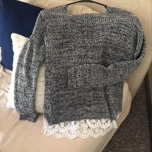 Forever 21 Knit and Lace sweater