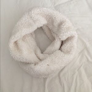 White Fuzzy Scarf