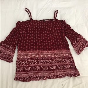 Off- Shoulder Red Top