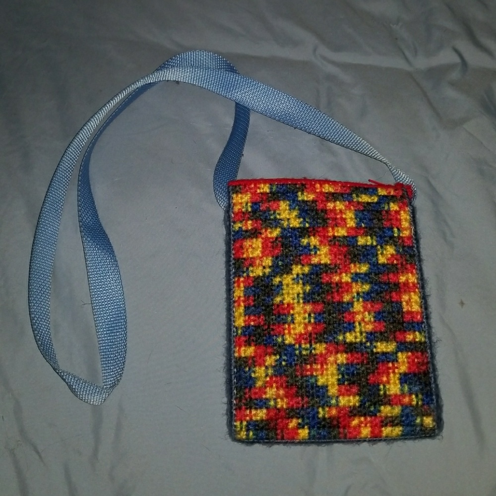 Hand made cross body bag