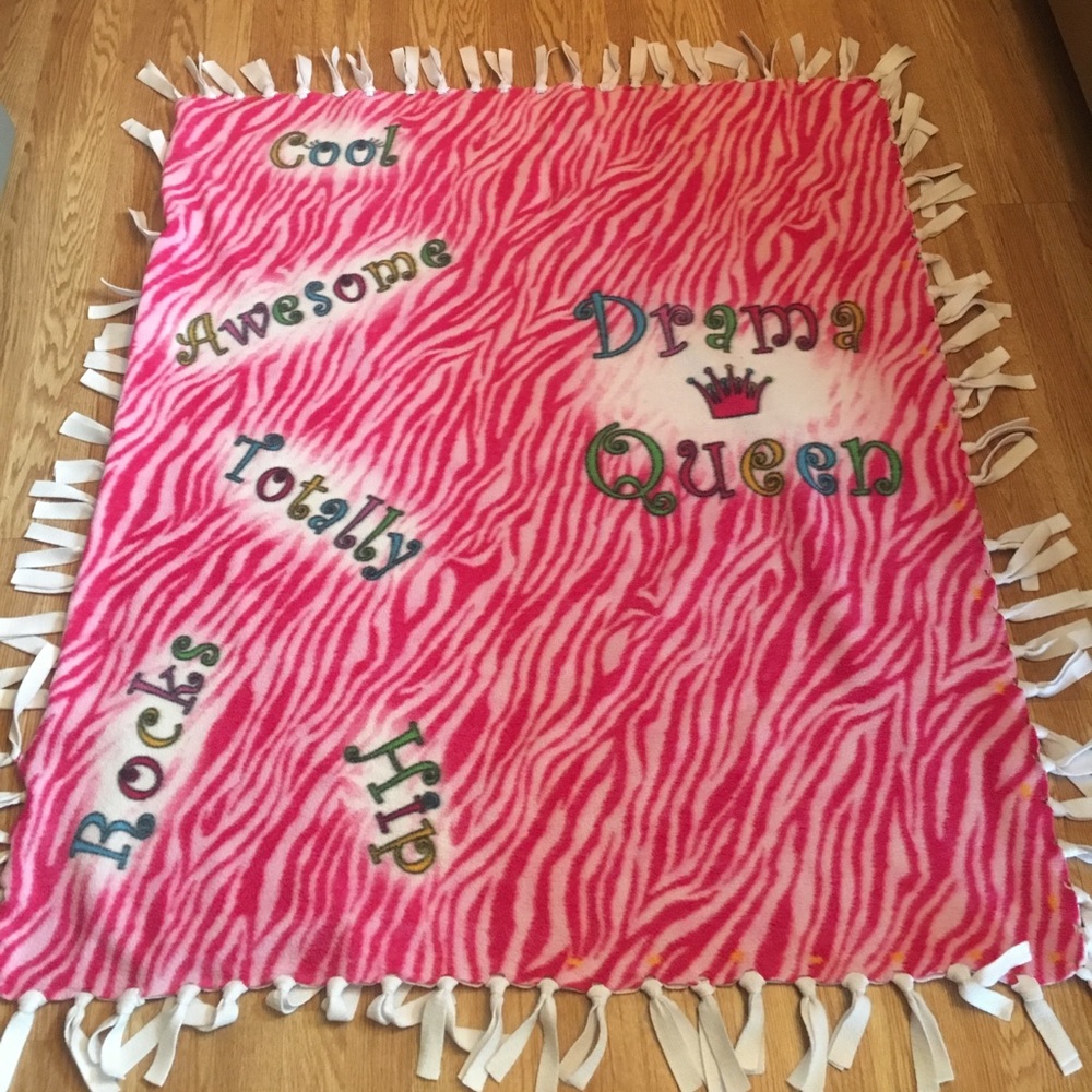 Girls tie blanket