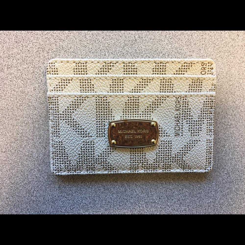 Michael Kors vanilla card case