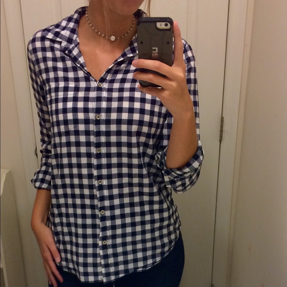 J.Crew gingham button down
