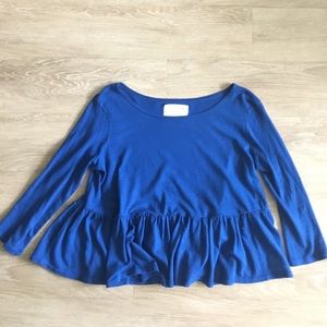We The Free 3/4 Sleeve Peplum Top Xs