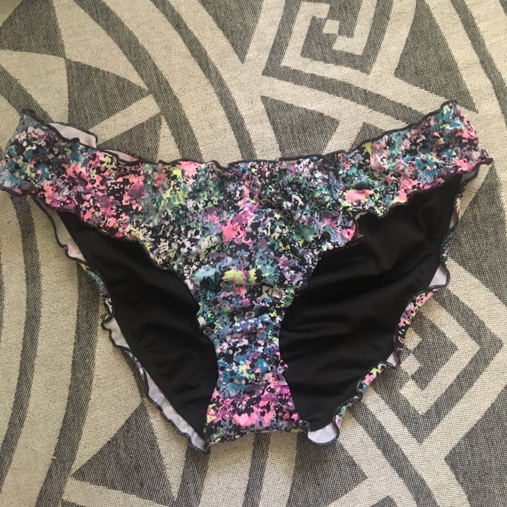 Victoria Secret Ruffle Cheeky Swim Bottoms